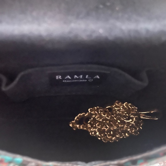 Ramla Handmade Brass & Mosaic Stone Bag from Morocco – One of a Kind! - Picture 4 of 4